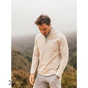 #141 MIZZEN+MAIN Rayon 1/4 Zip Sweater Pullover